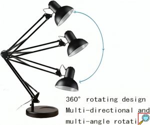 Μεταλλικό Φωτιστικό Γραφείου με Σπαστό Βραχίονα - Συμβατό με Ε27 - AIGOSTAR