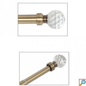 Μεταλλικό Πτυσσόμενο Κουρτινόξυλο 210-400cm Φ25-28