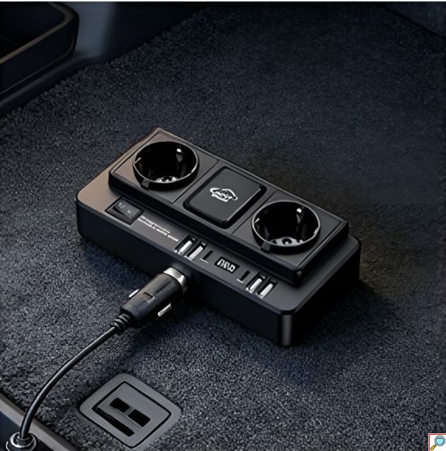 Μετατροπέας Ρεύματος Αυτοκινήτου 12V σε 220V με 2 Πρίζες USB