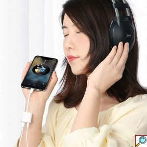 Καλώδιο - Μετατροπέας Lightning Bluetooth σε 3.5mm Headphones Jack & Υποδοχή Lightning - Λευκό