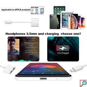 Καλώδιο - Μετατροπέας Lightning Bluetooth σε 3.5mm Headphones Jack & Υποδοχή Lightning - Λευκό