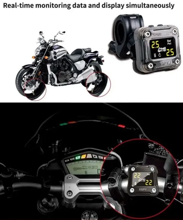 Μετρητής Πίεσης Ελαστικών Μοτοσυκλέτας - SPY TPMS