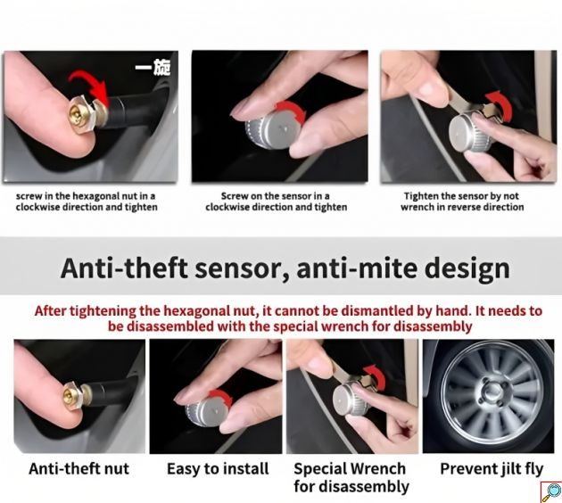 Μετρητής Πίεσης Ελαστικών Μοτοσυκλέτας - SPY TPMS