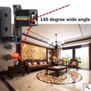 Μικροσκοπική Action Κάμερα Παρακολούθησης με Νυχτερινή Λήψη, Φακό 140°, Full HD 1080p, 12 Megapixel, Μικρόφωνο & Αισθητήρα Κίνησης, Mini DV SQ11 OEM