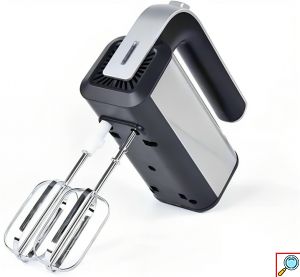 Μίξερ Χειρός 5 Ταχυτήτων με Αναδευτήρες & Γάντζους Ζύμης- 800W