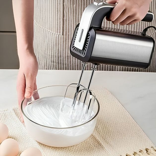 Μίξερ Χειρός 5 Ταχυτήτων με Αναδευτήρες & Γάντζους Ζύμης- 800W