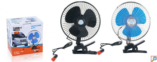 Mini Ανεμιστήρας Αυτοκινήτου 12V 20cm με Κλιπ Στήριξης - KMT Tools
