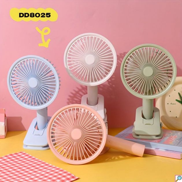 Mini Ανεμιστήρας USB με Κλιπ και LED Φωτισμό Diandi Επαναφορτιζόμενος