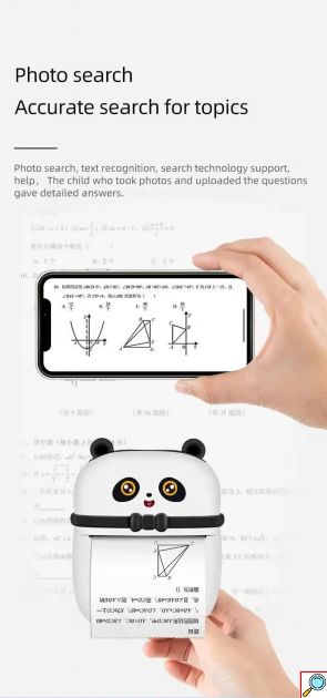 Mini Ασπρόμαυρος Φορητός Εκτυπωτής – Θερμική ασπρόμαυρη Εκτύπωση Χωρίς Μελάνι – 200DPI – 1000 mAh Μπαταρία Λιθίου – Φόρτιση με καλώδιο MicroUSB 