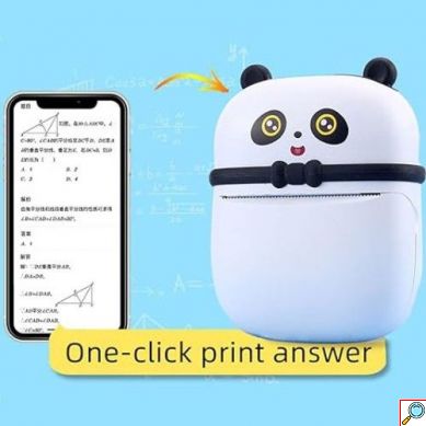 Mini Ασπρόμαυρος Φορητός Εκτυπωτής – Θερμική ασπρόμαυρη Εκτύπωση Χωρίς Μελάνι – 200DPI – 1000 mAh Μπαταρία Λιθίου – Φόρτιση με καλώδιο MicroUSB 