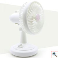 Μίνι Επιτραπέζιος Φορητός Ανεμιστήρας Γραφείου USB 13εκ. με Περιστροφική Κίνηση 100ο