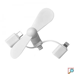 Μινί Ανεμιστηράκι για Κινητά USB Type C, Micro USB και Lightning.
