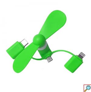 Μινί Ανεμιστηράκι για Κινητά USB Type C, Micro USB και Lightning.