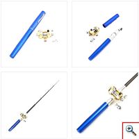  Σετ Φορητό Καλάμι Ψαρέματος σε Μέγεθος Στυλού με Πετονιά και Σημαδούρα 