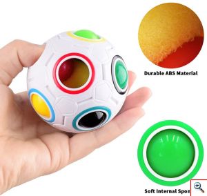 Mini Magic Rainbow Ball Football Fidget Λευκό