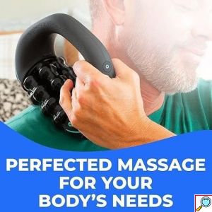 Επαναφορτιζόμενη Συσκευή Κρουστικού Μασάζ με 3 Επίπεδα Έντασης - Powered Rolling Massager