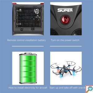 Mini Τηλεκατευθυνόμενο Ελικόπτερο Χειρός Quadcopter Drone 6 Axis Gyro 2.4GHz 4CH 3D-360 Degrees Eversion 