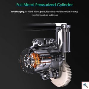 Mini Τρόμπα Έκτακτης Ανάγκης Αυτοκινήτου 150 PSI CarSun® με Φακό, Οθόνη Αφής για Ρύθμιση & Προβολή Πίεσης, Χειρολαβή, 12V Κομπρεσέρ Αέρος, C3012-1