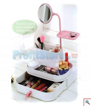 Καθρέφτης - Θήκη Αποθήκευσης Καλλυντικών - Cosmetic Organizer & Mirror