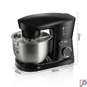 Μίξερ 1500W με Ανοξείδωτο Περιστρεφόμενο Κάδο 4L, 3 Εξαρτήματα και 10 Ρυθμίσεις Έντασης - RAF