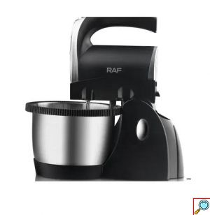 RAF Αυτόματο Πολυλειτουργικό Μίξερ 300W με Inox Περιστρεφόμενο Μπολ 3lt