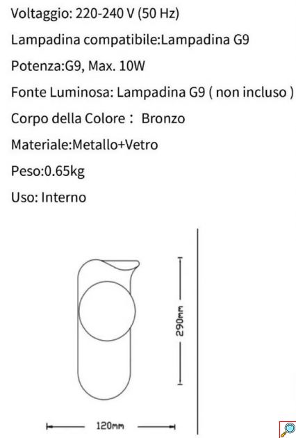 Μοντέρνο Μεταλλικό Επιτοίχιο Φωτιστικό Σφαίρα 10W σε Λευκό Χρώμα G9 