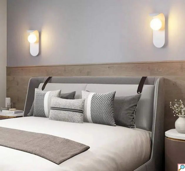 Μοντέρνο Μεταλλικό Επιτοίχιο Φωτιστικό Σφαίρα 10W σε Λευκό Χρώμα G9 