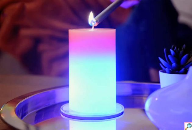 LED Διακοσμητικό Κερί με Εναλλαγή Χρωμάτων - Magic Candle 