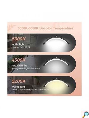 Επαγγελματική Λάμπα-Φωτιστικό Δαπέδου Half Moon Lamp με Θερμό Λευκό Φως και 3 Επίπεδα Φωτεινότητας