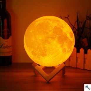 Φωτιστικό Φεγγάρι Moon Light Επαναφορτιζόμενο με 3 Αποχρώσεις