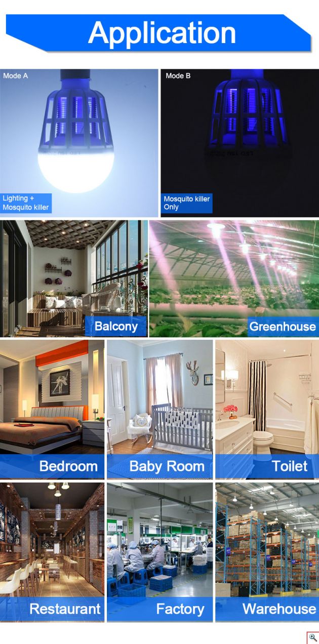 Λάμπα LED & Ηλεκτρικό Εντομοκτόνο 2 σε 1 - Εξολοθρευτής - Εντομοπαγίδα Κουνουπιών Mosquito Killer