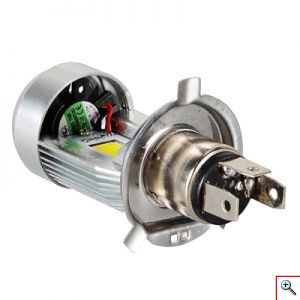 Λαμπτήρας Μοτοσυκλέτας COB LED H4 20W, 12V / 6.000K - HS1 Moto 2000LM