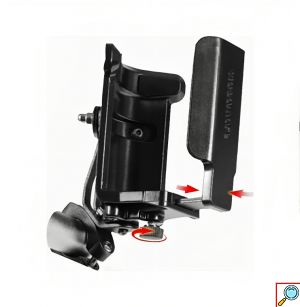 Motowolf Ποτηροθήκη Μηχανής Αλουμινίου για Μπάρα Τιμονιού