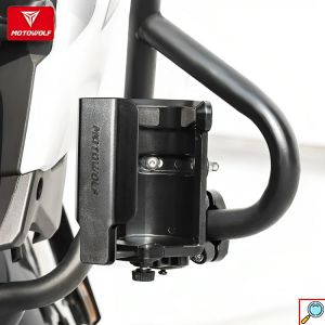 Motowolf Ποτηροθήκη Μηχανής Αλουμινίου για Μπάρα Τιμονιού