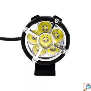 Σετ Προβολάκια Αλουμινίου Μοτοσυκλέτας Motowolf 36W 6500Κ με 3 Λειτουργίες Φωτισμού - Μαύρα