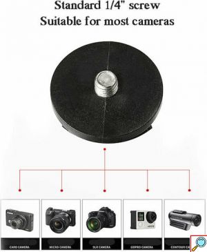 Motowolf Πολυγωνική Βάση Αλουμινίου για Τιμόνι Μηχανής για Action Camera με Ρύθμιση 360 Μοιρών