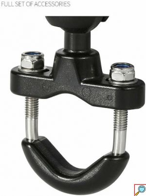 Motowolf Πολυγωνική Βάση Αλουμινίου για Τιμόνι Μηχανής για Action Camera με Ρύθμιση 360 Μοιρών