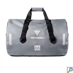 Αδιάβροχος PVC Roll Top Σάκος Μοτοσυκλέτας 66 L, Τσάντα Μηχανής με Λάστιχα & Ιμάντα Ώμου & Ανακλαστικές Λωρίδες
