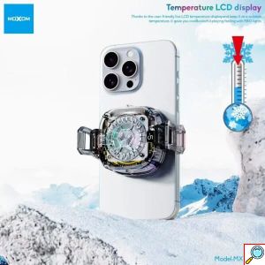 Μαγνητικό Ανεμιστηράκι Ψύξης Κινητού Moxom με LCD Οθόνη, RGB και MagSafe