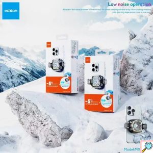 Μαγνητικό Ανεμιστηράκι Ψύξης Κινητού Moxom με LCD Οθόνη, RGB και MagSafe