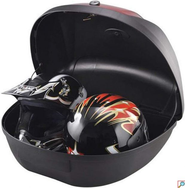 Μπαγκαζιέρα Μοτοσυκλέτας A28 Χωρητικότητας 51Lt με Ανακλαστικές Επιφάνειες - Βαλίτσα Αποθήκευσης Μηχανής Μαύρο 