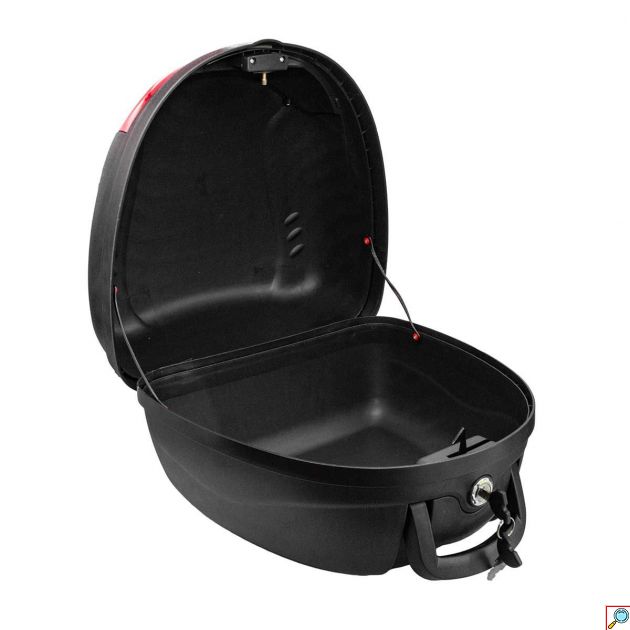 Μπαγκαζιέρα Μοτοσυκλέτας A68 Χωρητικότητας 50Lt με Ανακλαστικές Επιφάνειες - Βαλίτσα Αποθήκευσης Μηχανής Μαύρο