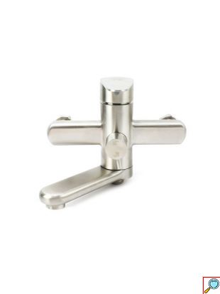 Inox Κλασική Μπαταρία Ντουζιέρας Μπάνιου 14.5cm LEIA