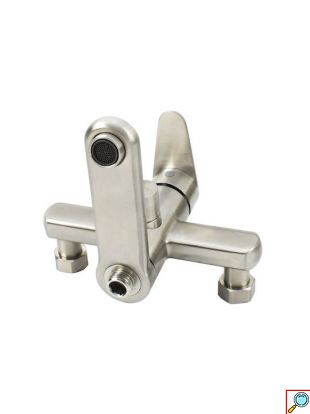 Inox Κλασική Μπαταρία Ντουζιέρας Μπάνιου 14.5cm LEIA