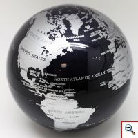 Υδρόγειος Σφαίρα Περιστρεφόμενη με Εναλλασσόμενο LED Φωτισμό 14cm.