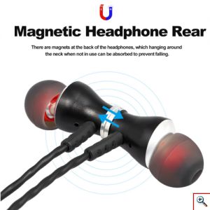 Μαγνητικά Ασύρματα Ακουστικά με micro SD Θύρα - Deepbass In-Ear Metal Bluetooth Headset Stereo 