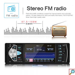 Multimedia Universal HD Οθόνη 4 - Ηχοσύστημα 1DIN Bluetooth, Handsfree, MP5 / MP3 / USB / SD / FM / AUX / Mirrorlink με Τηλεχειριστήριο