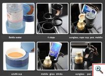 Πολυχρηστική Ποτηροθήκη Αυτοκινήτου 5 σε 1