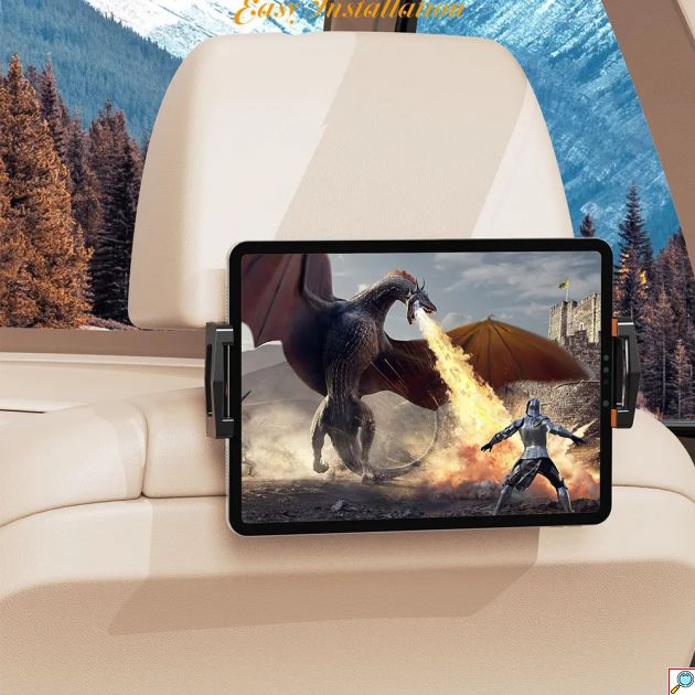 Βάση Tablet & Κινητού για Κάθισμα Αυτοκινήτου με Ρυθμιζόμενα Άγκιστρα - Moxom