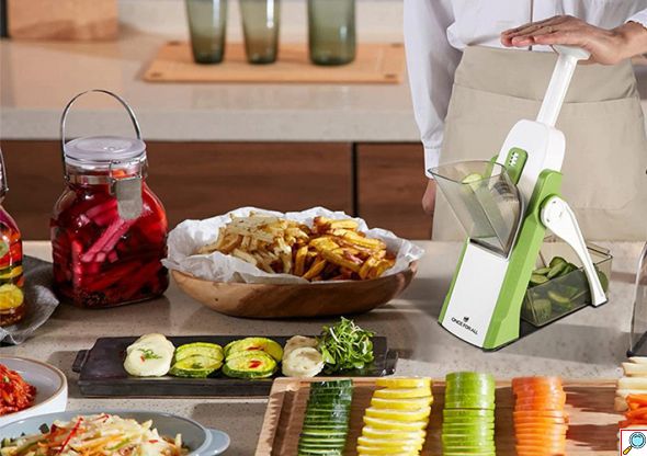 Πολυκόφτης Λαχανικών 30+ Τρόποι Κοπής & με Ρύθμιση Πάχους Κοπής 1-8mm - Auto Spring Slicer